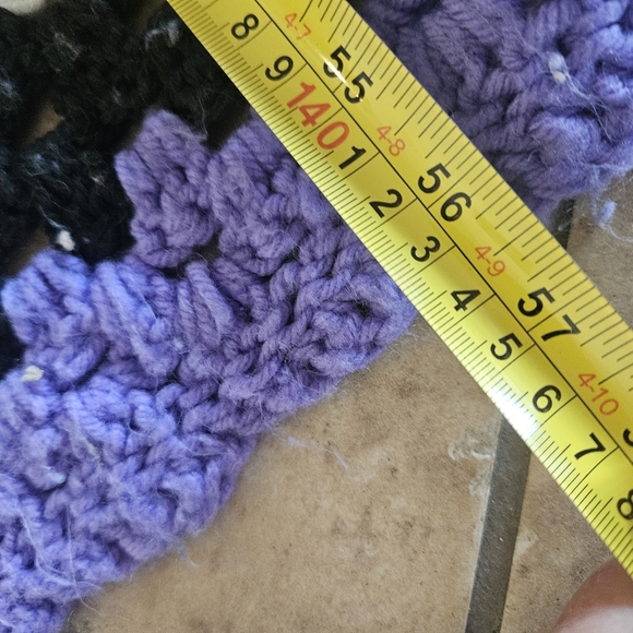 Square Purple and Yellow Afgan 56x56 - Picture 4 of 5